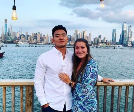 Younghoe Koo and Ava Maurer pose a picture.